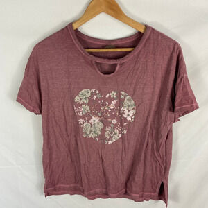CALIA Boxy Fit Crop Heart Tshirt Size Small